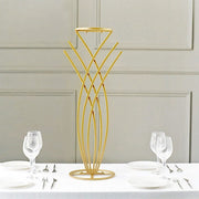Metal Flower Display Stand Mermaid Tail Design Wedding Centerpiece - Gold
