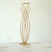 Metal Flower Display Stand Mermaid Tail Design Wedding Centerpiece - Gold