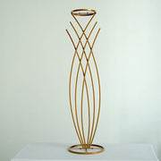 Metal Flower Display Stand Mermaid Tail Design Wedding Centerpiece - Gold
