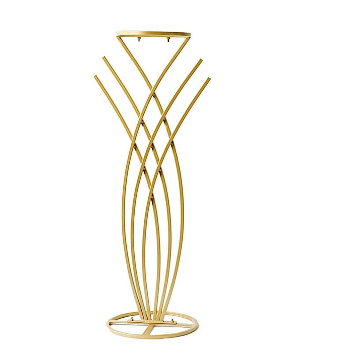 Metal Flower Display Stand Mermaid Tail Design Wedding Centerpiece - Gold IRON_STND08_28_GOLD