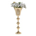 Metal Hammered Trumpet Wedding Vase CHDLR_060_24_GOLD