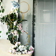 Metal Hoops Pillar Backdrop Stand