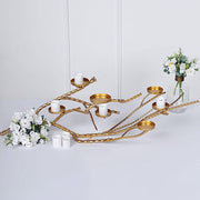 Metal Manzanita Tree Branch Candelabra Candle Holders - Gold