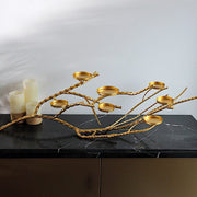 Metal Manzanita Tree Branch Candelabra Candle Holders - Gold