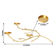 Metal Manzanita Tree Branch Candelabra Candle Holders - Gold