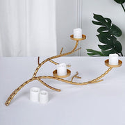 Metal Manzanita Tree Branch Candelabra Candle Holders - Gold