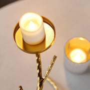 Metal Manzanita Tree Branch Candelabra Candle Holders - Gold