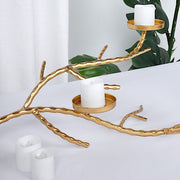Metal Manzanita Tree Branch Candelabra Candle Holders - Gold