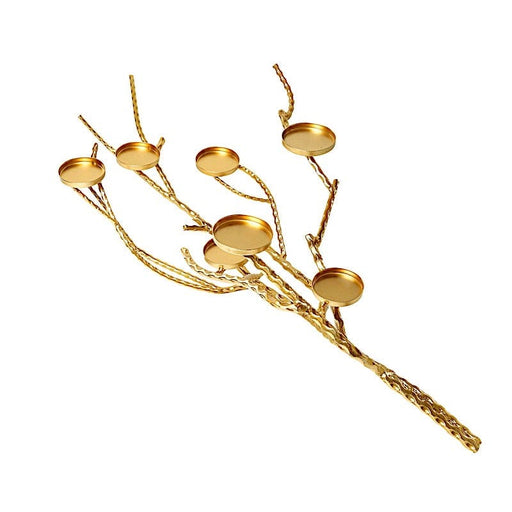Metal Manzanita Tree Branch Candelabra Candle Holders - Gold CHDLR_CAND_032_L_GOLD