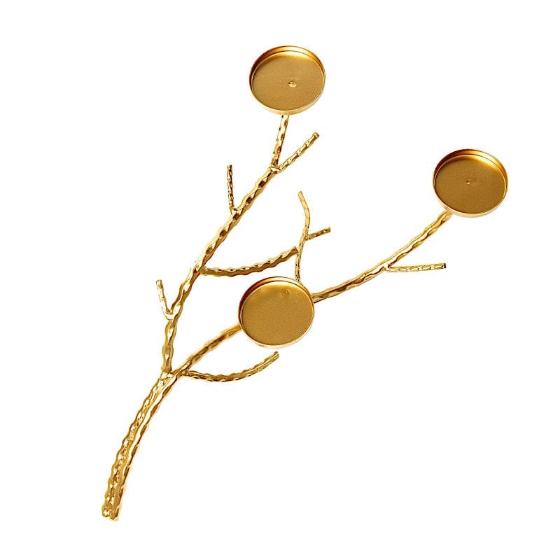Metal Manzanita Tree Branch Candelabra Candle Holders - Gold