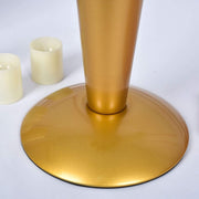 Metal Trumpet Wedding Flower Vase - Gold
