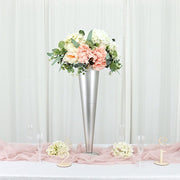 Metal Trumpet Wedding Flower Vase - Gold