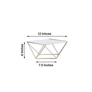 Metal with Glass Geometric Cake Stand Dessert Display