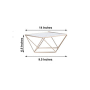 Metal with Glass Geometric Cake Stand Dessert Display