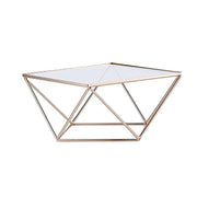 Metal with Glass Geometric Cake Stand Dessert Display CHDLR_CAKE07_12_GOLD