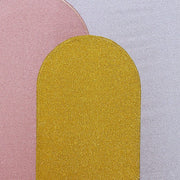 Metallic Fitted Spandex Round Top Wedding Arch Backdrop Stand Cover