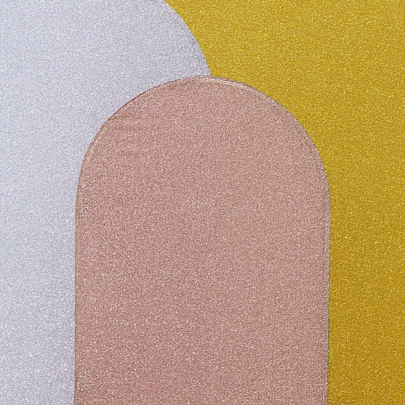 Metallic Fitted Spandex Round Top Wedding Arch Backdrop Stand Cover