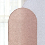 Metallic Fitted Spandex Round Top Wedding Arch Backdrop Stand Cover