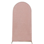 Metallic Fitted Spandex Round Top Wedding Arch Backdrop Stand Cover