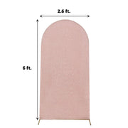 Metallic Fitted Spandex Round Top Wedding Arch Backdrop Stand Cover