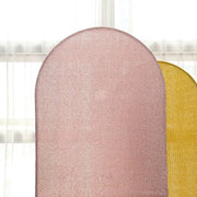 Metallic Fitted Spandex Round Top Wedding Arch Backdrop Stand Cover