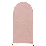 Metallic Fitted Spandex Round Top Wedding Arch Backdrop Stand Cover