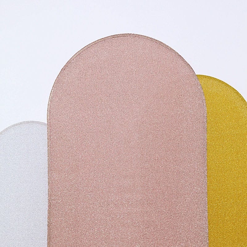 Metallic Fitted Spandex Round Top Wedding Arch Backdrop Stand Cover