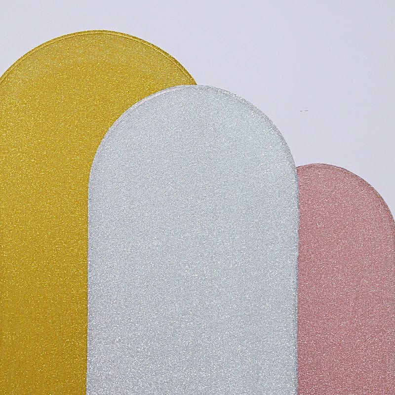 Metallic Fitted Spandex Round Top Wedding Arch Backdrop Stand Cover