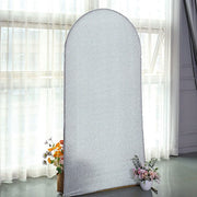 Metallic Fitted Spandex Round Top Wedding Arch Backdrop Stand Cover