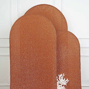 Metallic Fitted Spandex Round Top Wedding Arch Backdrop Stand Cover