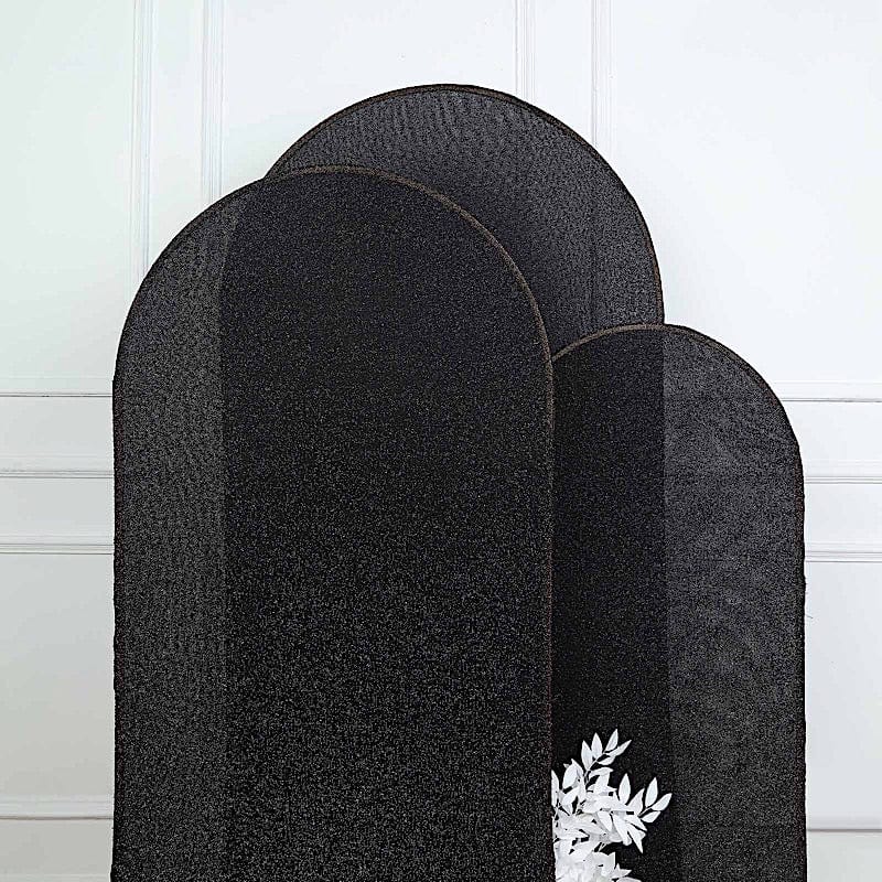 Metallic Fitted Spandex Round Top Wedding Arch Backdrop Stand Cover