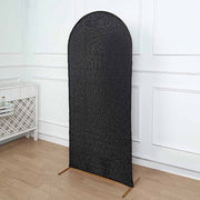 Metallic Fitted Spandex Round Top Wedding Arch Backdrop Stand Cover