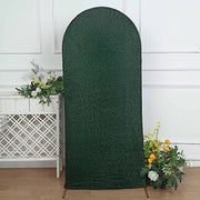 Metallic Fitted Spandex Round Top Wedding Arch Backdrop Stand Cover