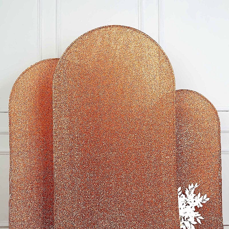 Metallic Fitted Spandex Round Top Wedding Arch Backdrop Stand Cover