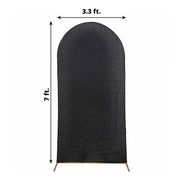 Metallic Fitted Spandex Round Top Wedding Arch Backdrop Stand Cover