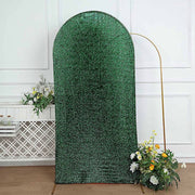 Metallic Fitted Spandex Round Top Wedding Arch Backdrop Stand Cover