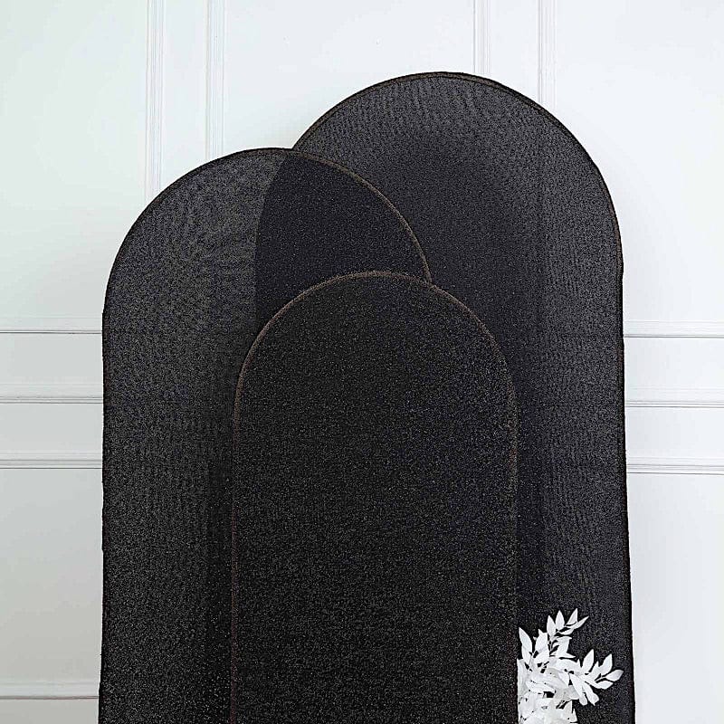 Metallic Fitted Spandex Round Top Wedding Arch Backdrop Stand Cover
