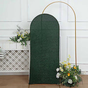 Metallic Fitted Spandex Round Top Wedding Arch Backdrop Stand Cover