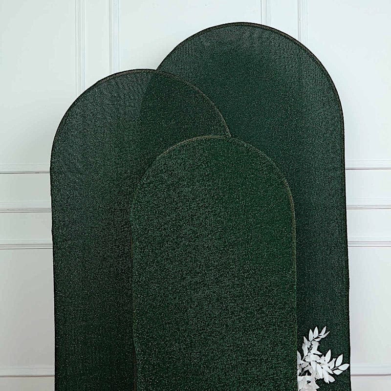 Metallic Fitted Spandex Round Top Wedding Arch Backdrop Stand Cover