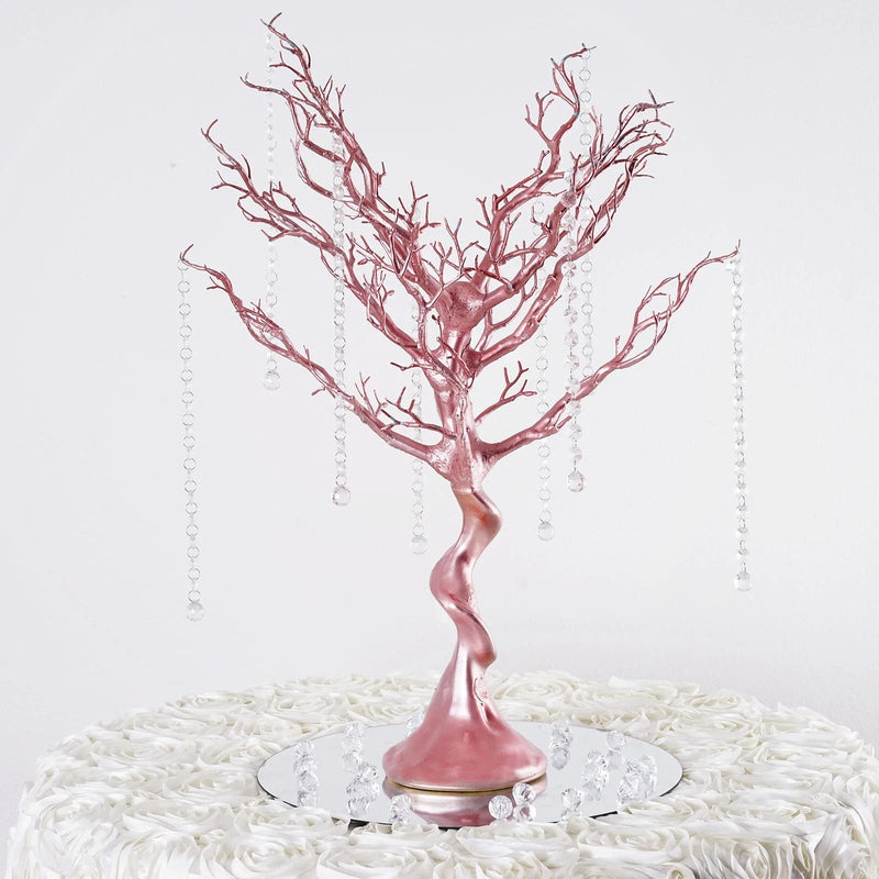 Metallic Manzanita Tree with Acrylic Bead Chains Centerpieces