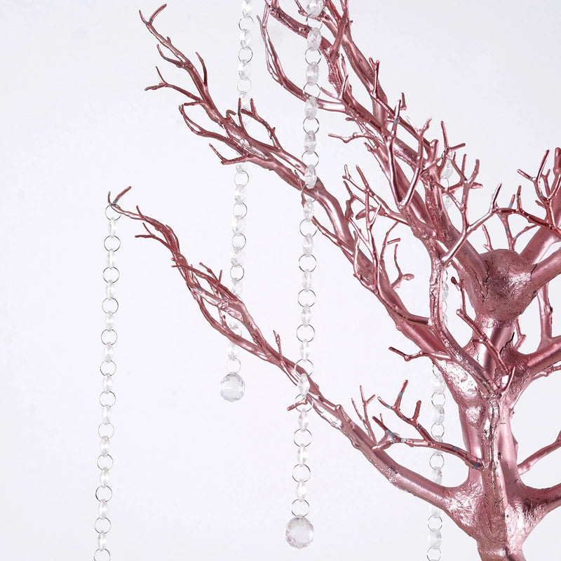 Metallic Manzanita Tree with Acrylic Bead Chains Centerpieces