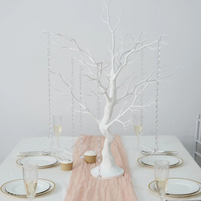 Metallic Manzanita Tree with Acrylic Bead Chains Centerpieces