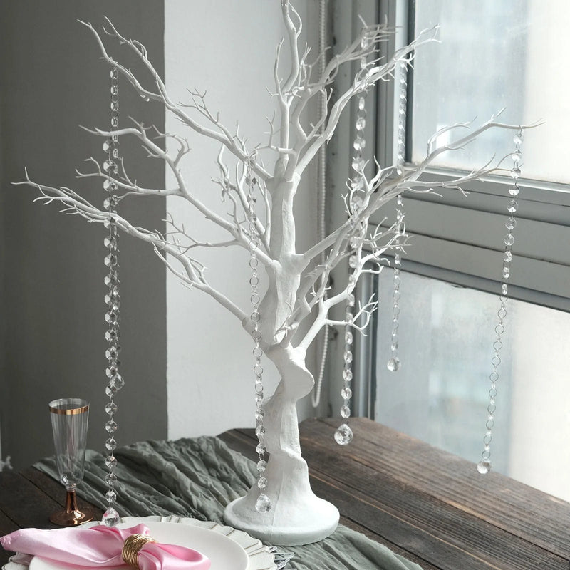 Metallic Manzanita Tree with Acrylic Bead Chains Centerpieces