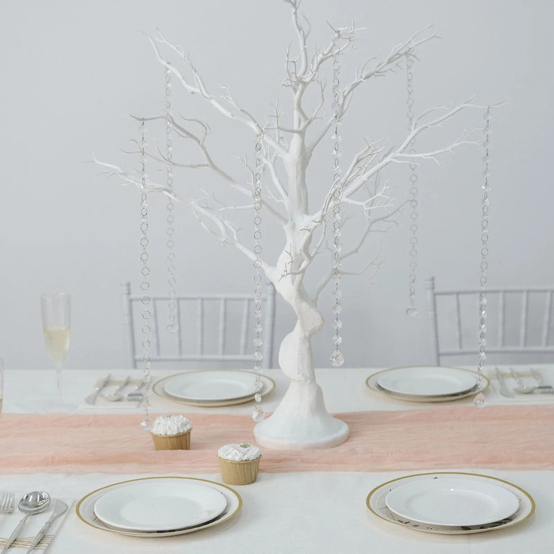 Metallic Manzanita Tree with Acrylic Bead Chains Centerpieces
