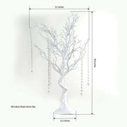 Metallic Manzanita Tree with Acrylic Bead Chains Centerpieces