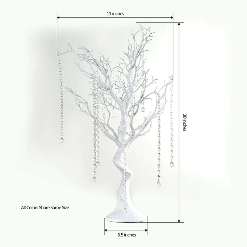 Metallic Manzanita Tree with Acrylic Bead Chains Centerpieces