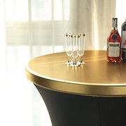 Metallic Spandex Fitted Round Cocktail Table Top Cover