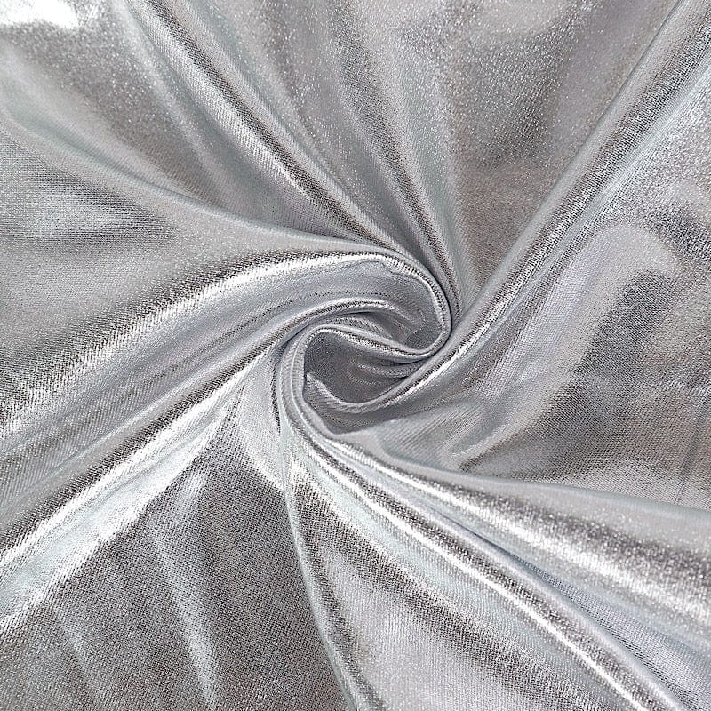 Metallic Spandex Fitted Round Cocktail Table Top Cover