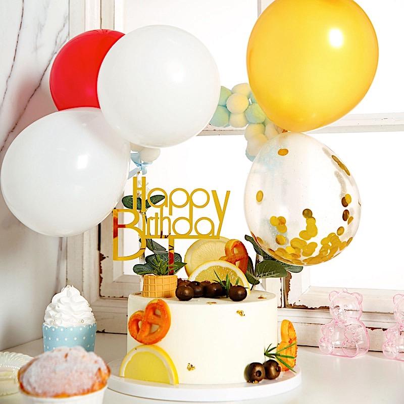 Mini Balloon Garland Cake Topper Set