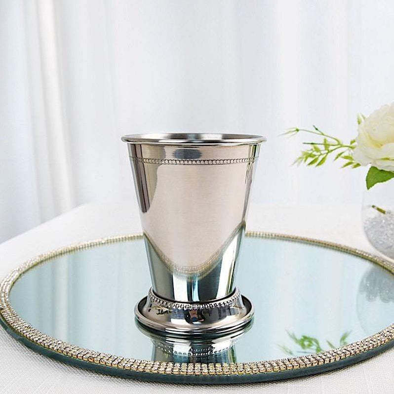 Mint Julep Cup Metal Vase Silver — LeilaniWholesale